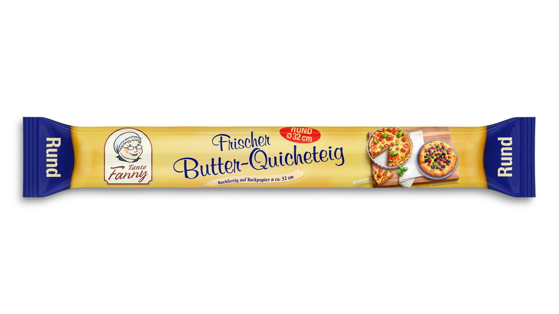 Neu mit 100 % Butter: Tante Fannys runder frischer Butter-Quicheteig ...